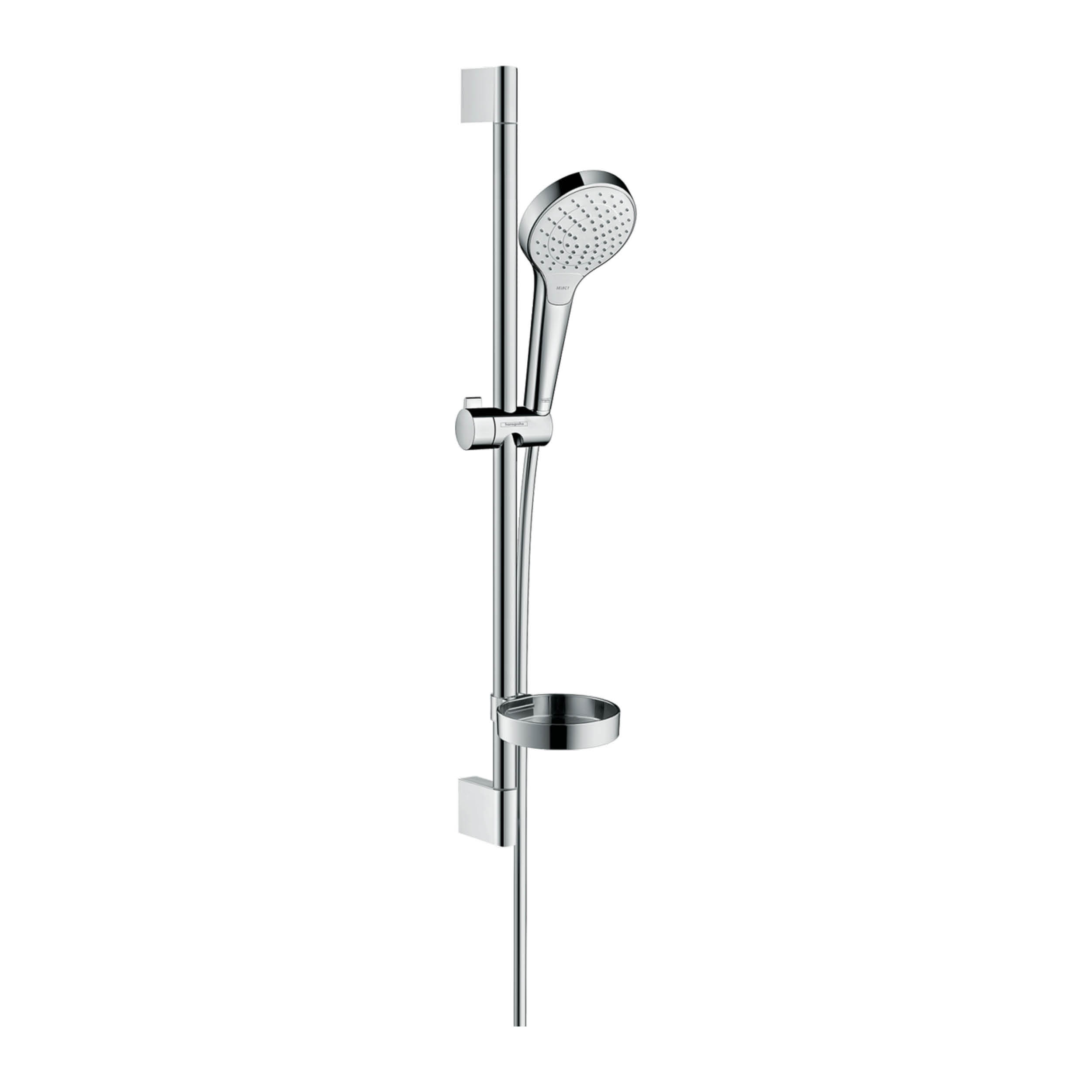 Dušas komplekts CROMA SELECT S VARIO, ar stieni 65cm un ziepju trauku, white/chrome, HANSGROHE